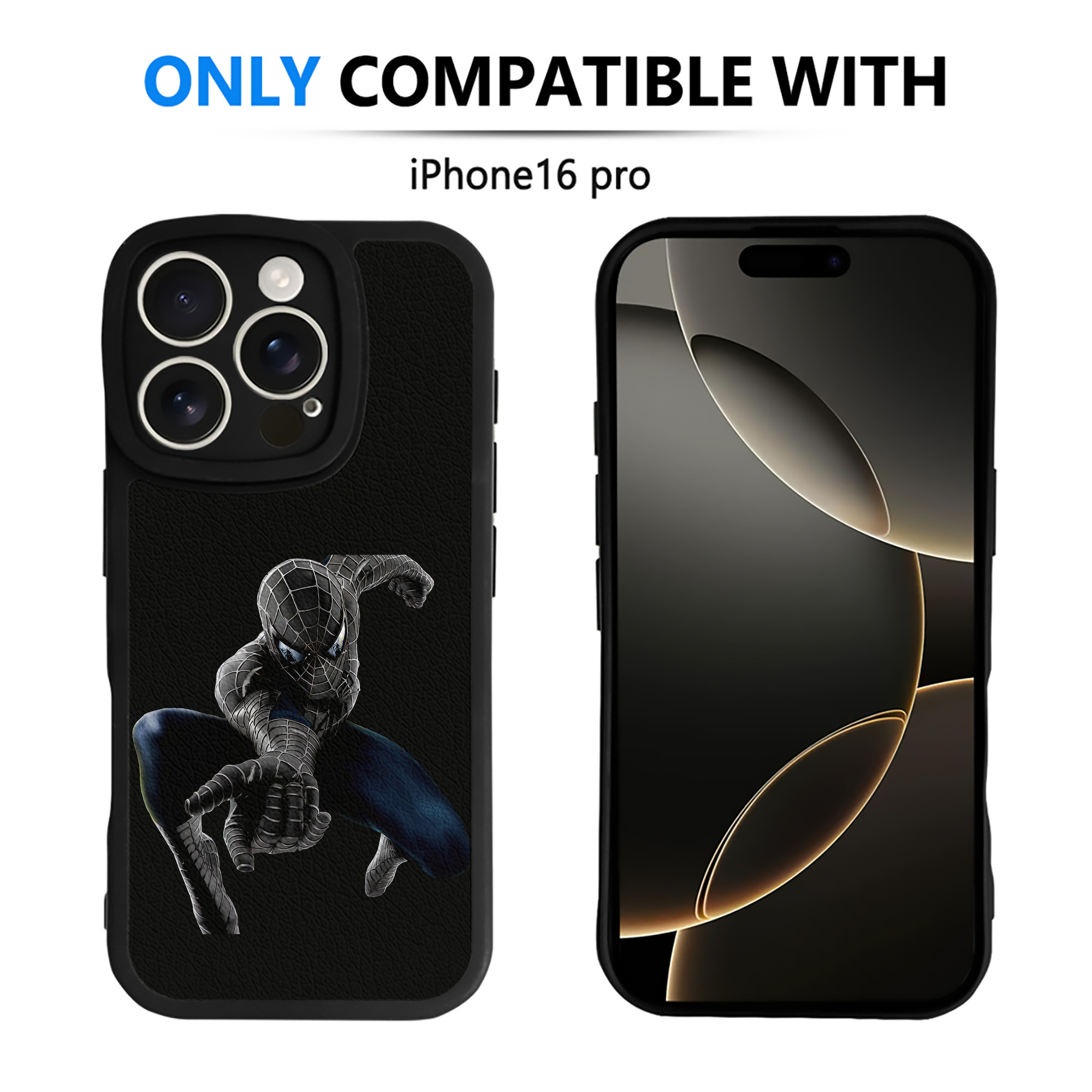 （画像用） Spider Man スパイダーマン 【iPhone 16シリーズ対応】シリコンスマホケース（レザー調） 材質：シリコン